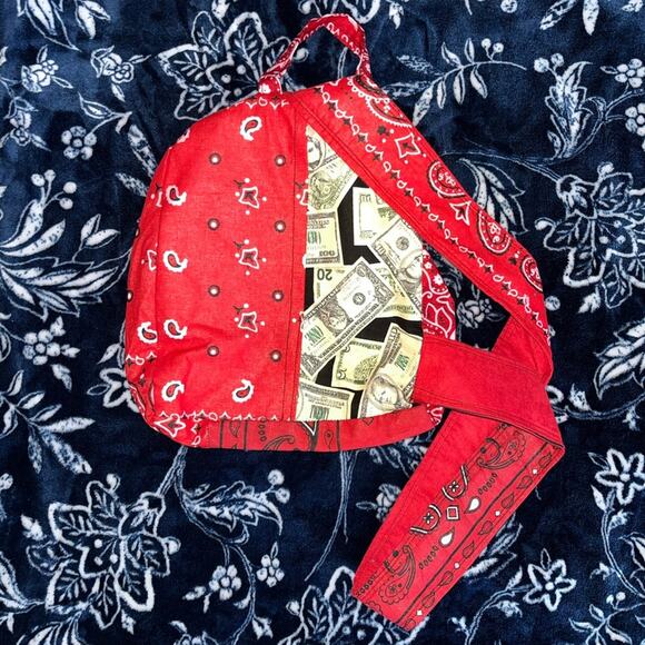Handmade Sling Back Strap Bandana Money Backpack main image 9